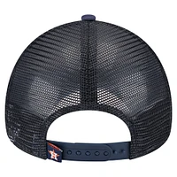Toddler New Era  White/Navy Houston Astros Painted A-Frame 9FORTY Trucker Adjustable Hat