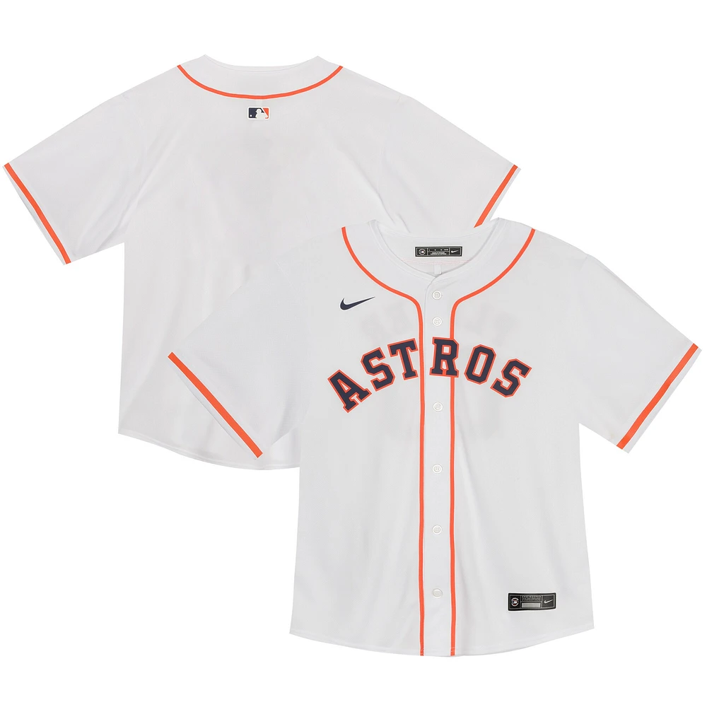 Maillot de match à domicile des Houston Astros Nike blanc pour tout-petit