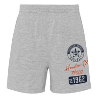 Toddler Orange/Heather Gray Houston Astros Two-Piece Groundout Baller Raglan T-Shirt & Shorts Set