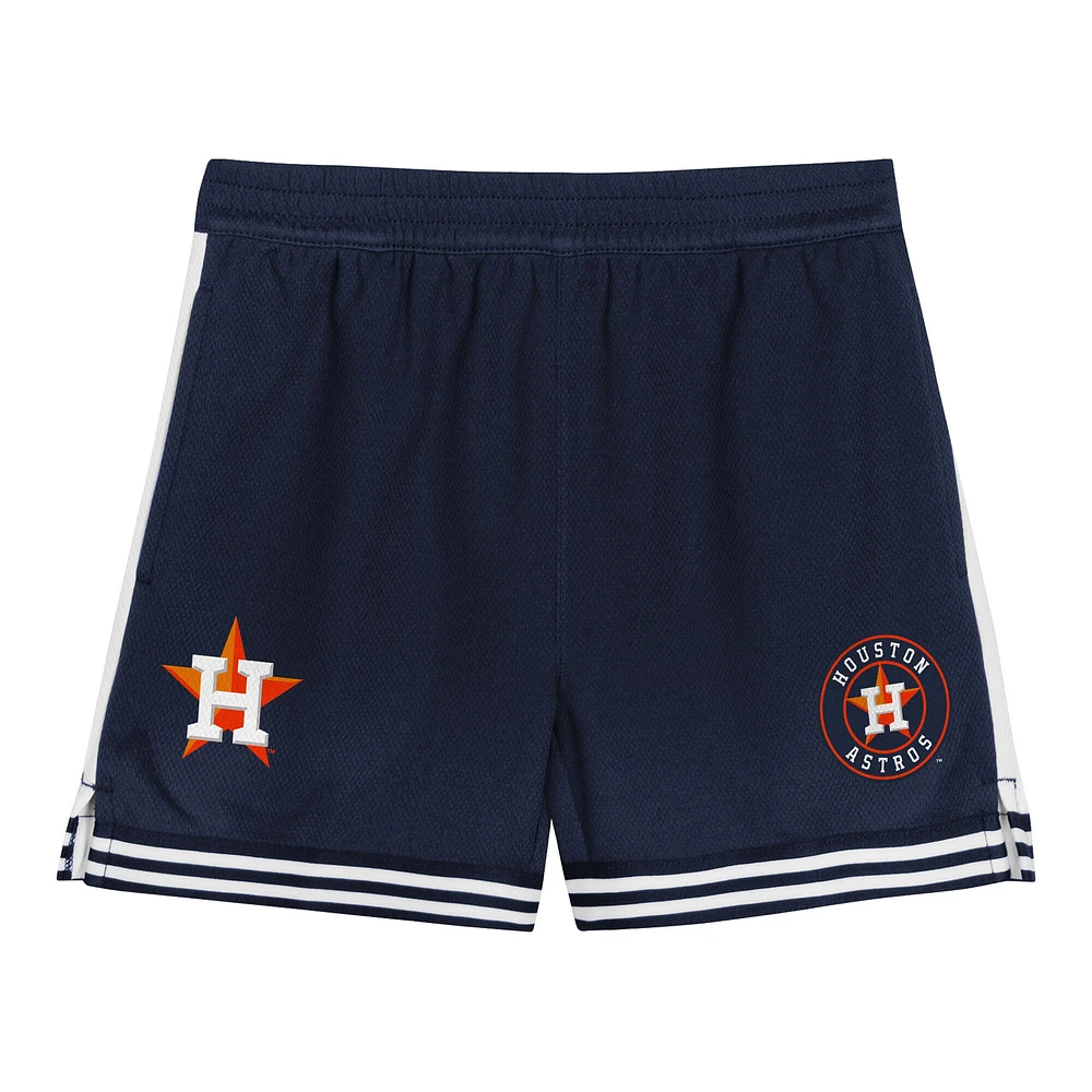Ensemble t-shirt et short de frappeur champ intérieur orange/bleu marine pour tout-petit des Astros Houston