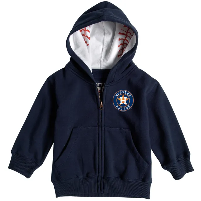 Detroit Tigers Soft as a Grape Toddler Baseball Print Full-Zip Hoodie - Navy