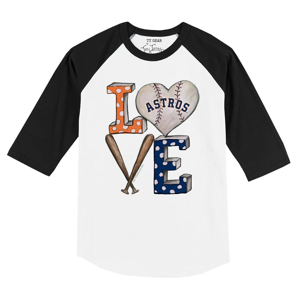 Lids Houston Astros Tiny Turnip Infant Slugger Raglan 3/4 Sleeve T-Shirt -  White/Black