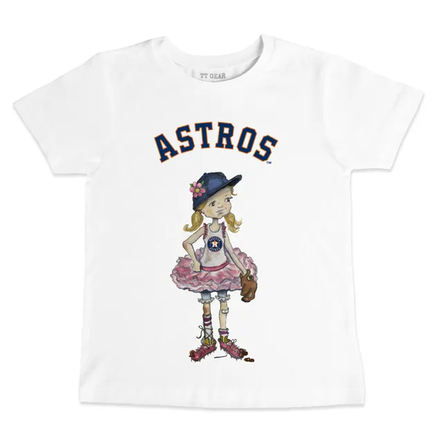 Lids Houston Astros Tiny Turnip Youth Baseball Bow T-Shirt - Navy