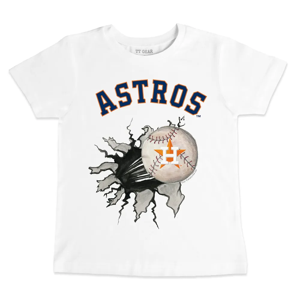 Tiny Turnip Houston Astros Infant Navy Baseball Flag T-Shirt