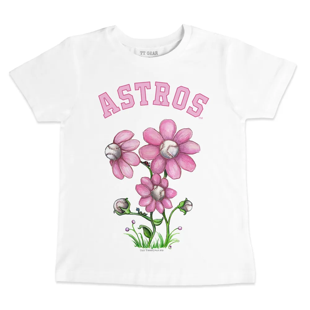 Lids Houston Astros Tiny Turnip Toddler Blooming Baseballs T-Shirt