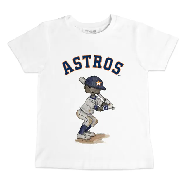 Women's Tiny Turnip White/Navy Houston Astros Baseball Love Raglan 3/4-Sleeve T-Shirt Size: Small