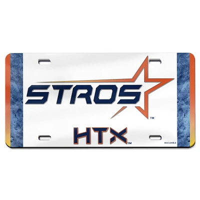 WinCraft Houston Astros 2025 City Connect Laser Cut Metallic Acrylic License Plate