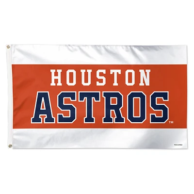 WinCraft Houston Astros Drapeau simple face de luxe à rayures horizontales 3 pi x 5 pi