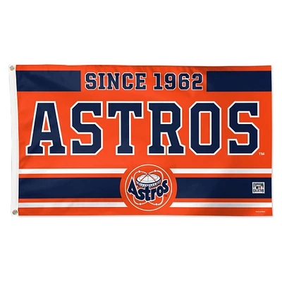 WinCraft Houston Astros Drapeau de luxe pour établissement de franchise simple face 3 pi x 5 pi