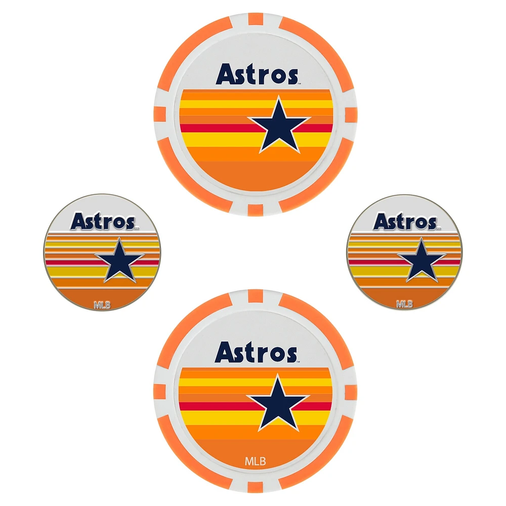 WinCraft Houston Astros Lot de 4 marqueurs de balle