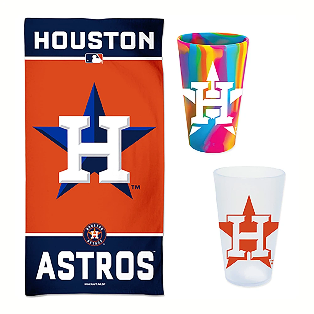 WinCraft Houston Astros Beach Day Accessories Pack