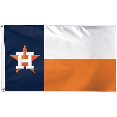 WinCraft Houston Astros Drapeau unilatéral de luxe aux couleurs de l'équipe 3 pi x 5 pi