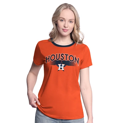 Women's G-III 4Her by Carl Banks  Orange Houston Astros Pitch T-Shirt