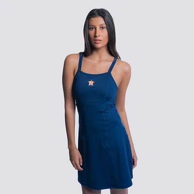 Women's Lusso  Navy Houston Astros Ciara Strappy Dress