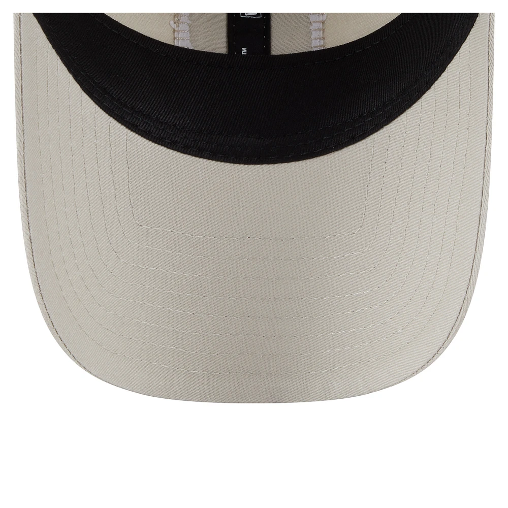 Casquette ajustable 9TWENTY à point carré beige clair des Astros de Houston de New Era pour femme