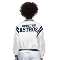 Veste universitaire blanche à boutons-pression pour femme Houston Astros Starter Full Count