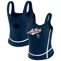 Women's WEAR by Erin Andrews  Navy Houston Astros Square Neck Tank Top