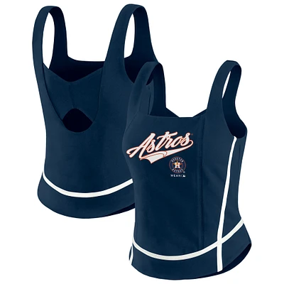 Women's WEAR by Erin Andrews  Navy Houston Astros Square Neck Tank Top