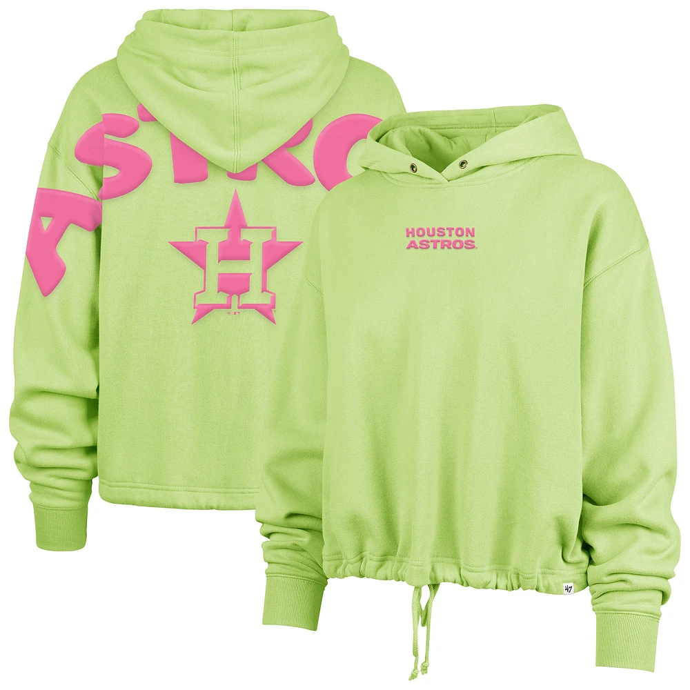 Women's '47 Green Houston Astros Bright Side Venice Pullover Hoodie