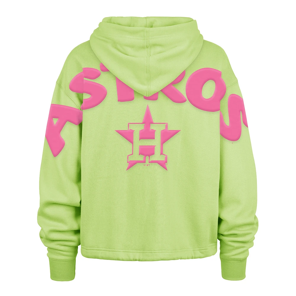 Women's '47 Green Houston Astros Bright Side Venice Pullover Hoodie