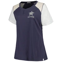 Women's '47 Navy/Gray Houston Astros Plus Henley T-Shirt