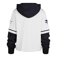 Sweat à capuche court blanc '47 Houston Astros Trifecta Shortstop pour femme
