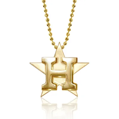 Houston Astros Alex Woo Women's 16" Little Logo 14k Yellow Gold Necklace
