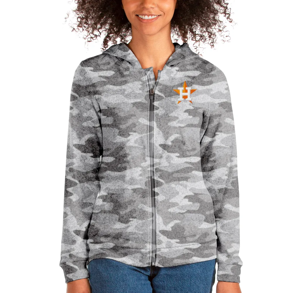 Women's Dallas Cowboys Antigua Oatmeal Absolute Full-Zip Hoodie