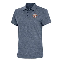 Women's Antigua  Heather Navy Houston Astros Motivated Polo
