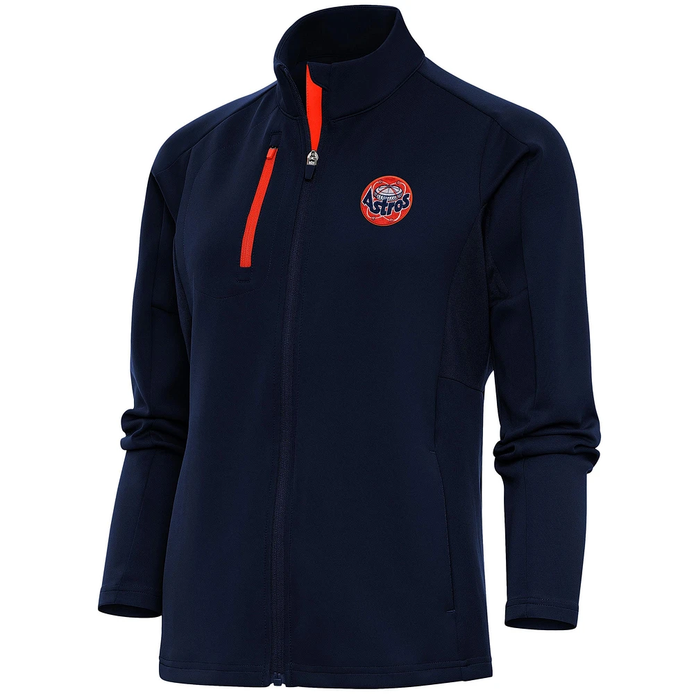 Veste zippée intégrale Cooperstown Logo Generation pour femme Antigua Navy Houston Astros