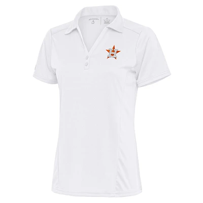 Women's Antigua White Houston Astros Logo Tribute Polo
