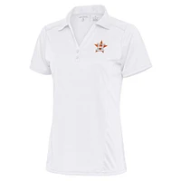 Women's Antigua White Houston Astros Logo Tribute Polo