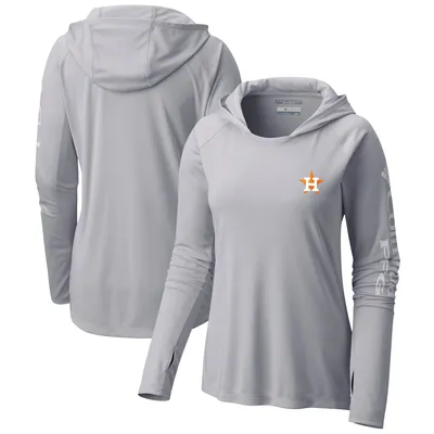 Lids Cincinnati Reds Columbia Women's Tidal Long Sleeve Hoodie T-Shirt -  Gray