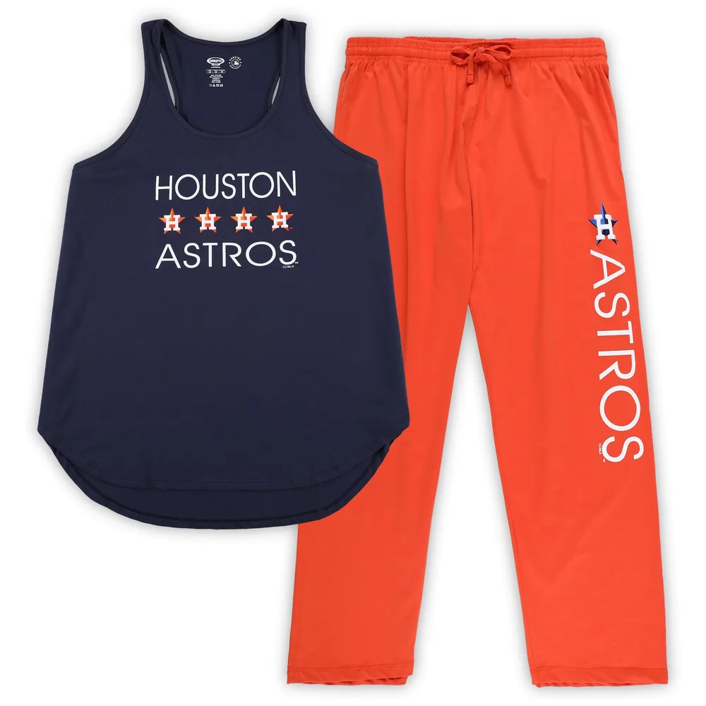 Lids Houston Astros Concepts Sport Women's Plus Tank Top & Shorts Sleep Set  - White/Navy