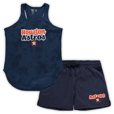 Houston Astros Concepts Sport Women's Plus Cloud Tank Top & Shorts Sleep Set - Navy