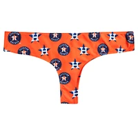 Women's Concepts Sport Orange Houston Astros Record Allover Print Knit Thong