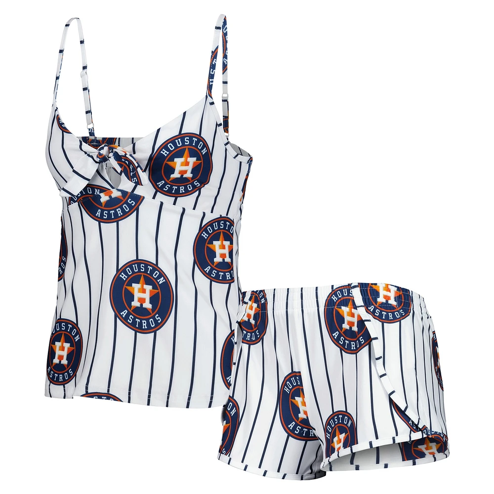 Concepts Sport Ensemble de nuit avec débardeur et short imprimé Houston Astros Reel pour femme, blanc