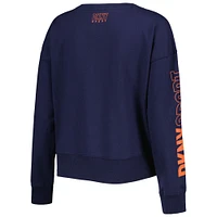 Women's DKNY Sport Navy Houston Astros Lily V-Neck Pullover Sweatshirt