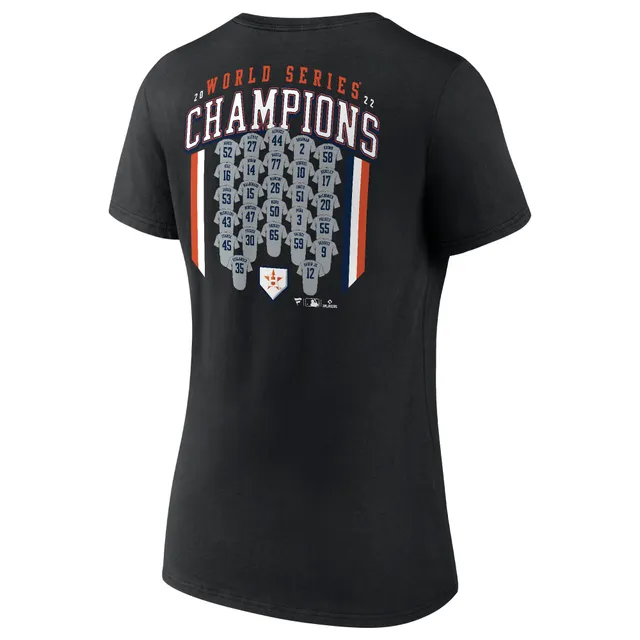 Houston Astros Fanatics Branded 2022 World Series Champions Roster Jersey  T-Shirt - Black