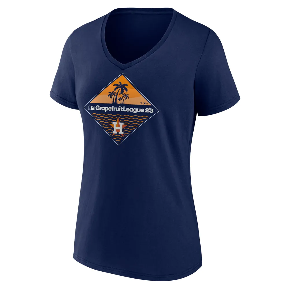 MLB Houston Astros Women's Short Sleeve V-Neck T-Shirt - S