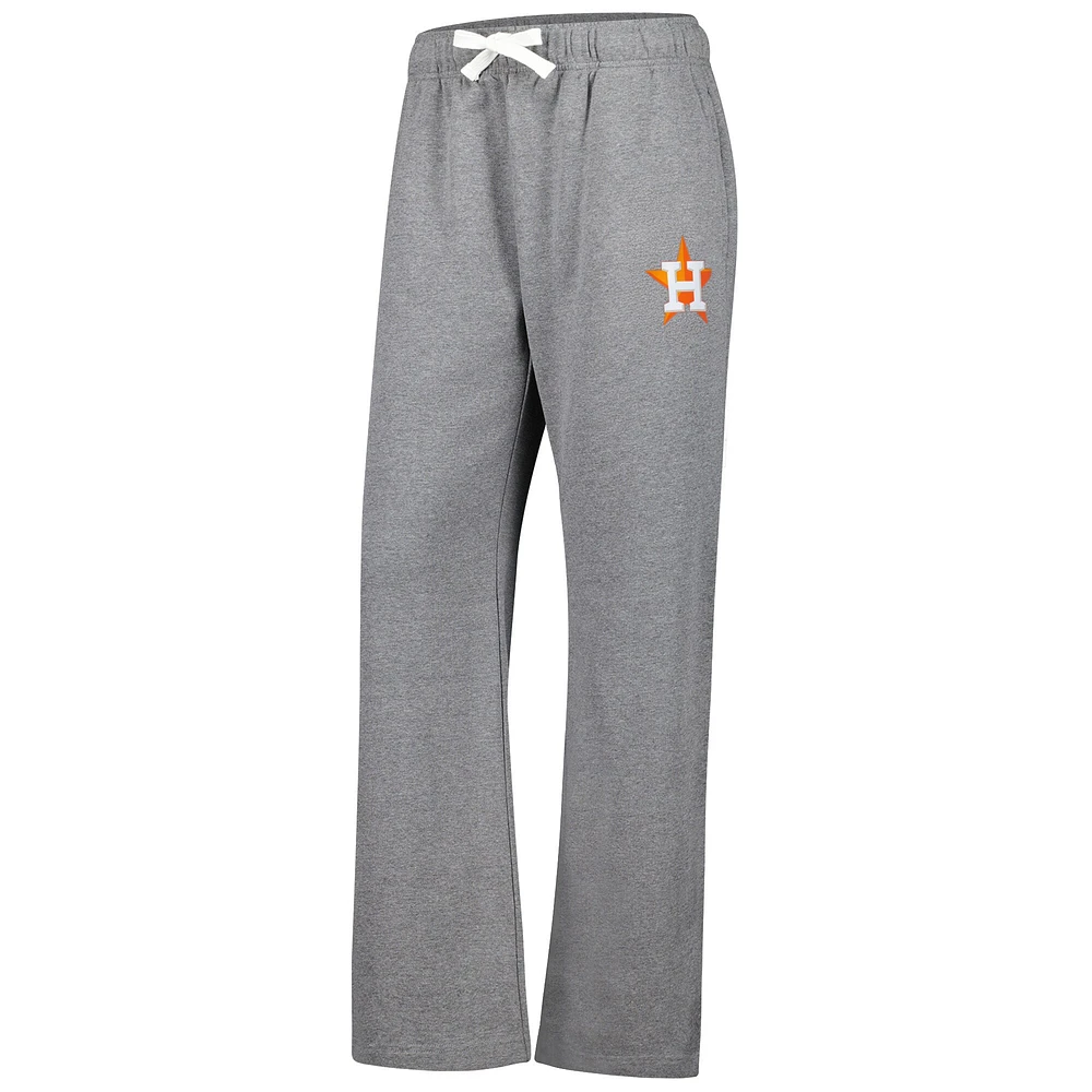 Pantalon de jogging en polaire gris chiné Fanatics pour femme des Astros Houston