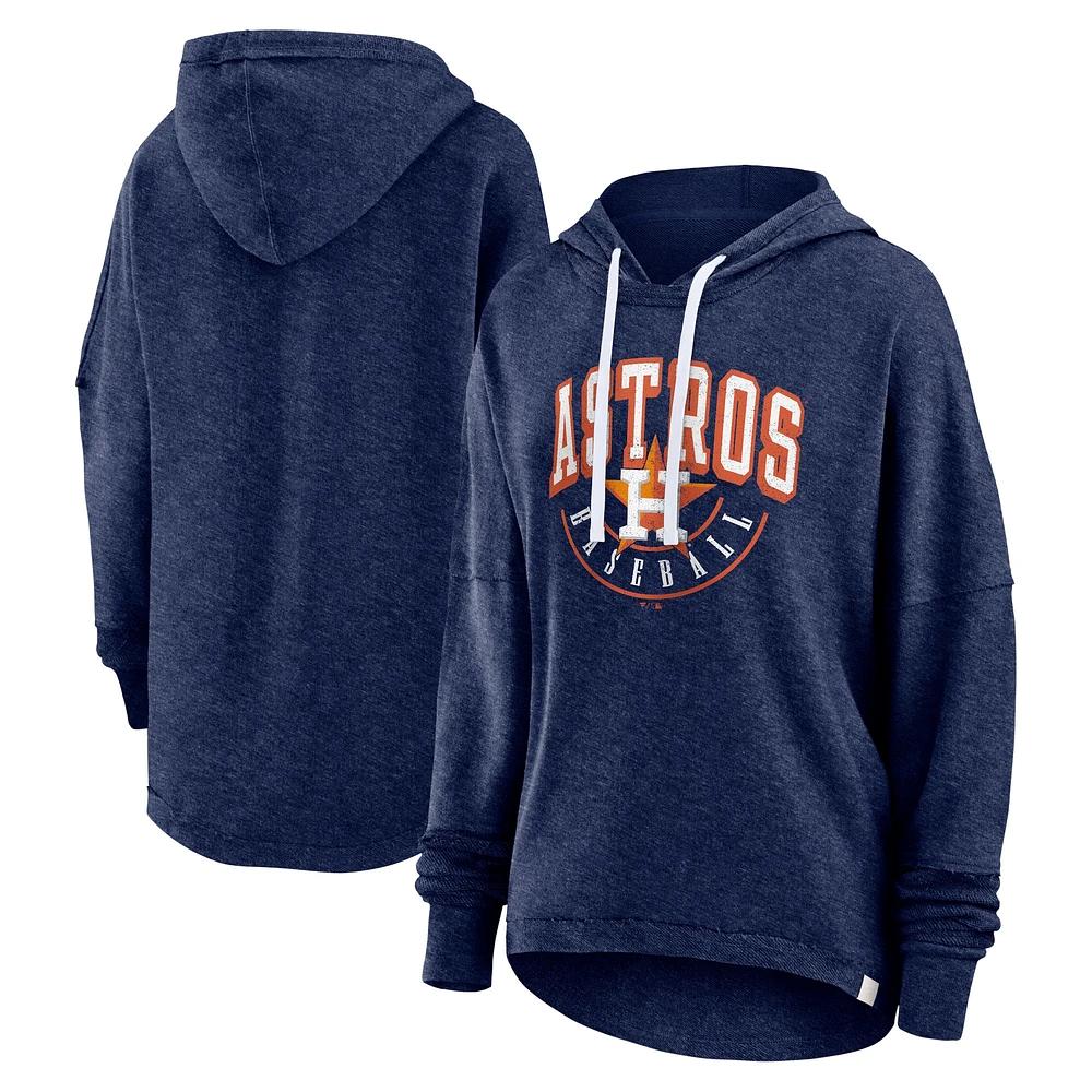 Chandail à capuchon Luxe Fanatics Heather Navy Houston Astros pour femmes