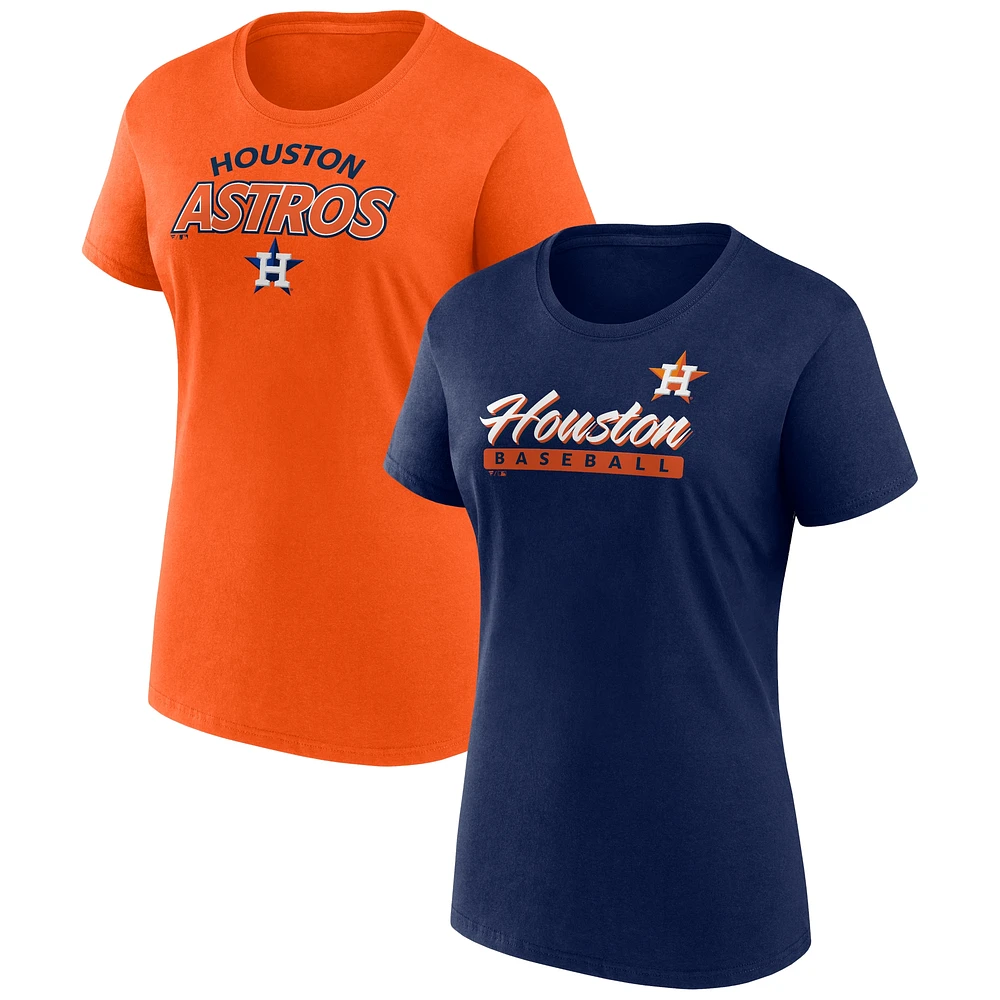 Pack combiné de t-shirts Fanatics Houston Astros Risk pour femmes