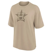 Women's Fanatics Khaki Houston Astros Elements Oversized T-Shirt