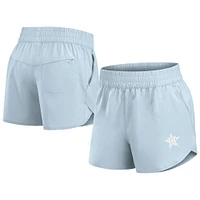 Short tissé Vibe Fanatics bleu clair Houston Astros Studio pour femmes