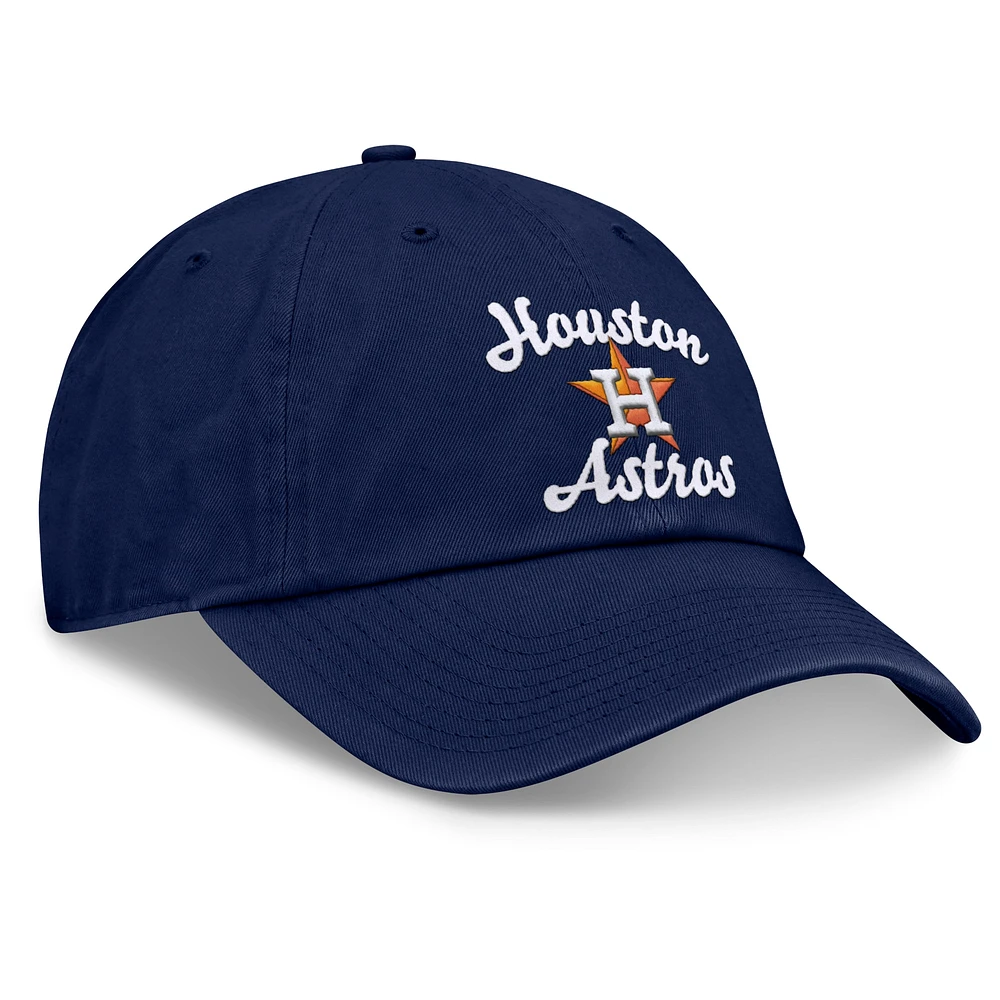 Casquette ajustable avec logo fondamental des Astros de Houston pour femmes Fanatics Navy