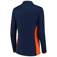 Women's Fanatics Navy Houston Astros Iconic Marble Clutch Blade Collar Half-Zip Pullover Jacket