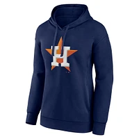 Women's Fanatics Navy Houston Astros Logo Pullover Hoodie