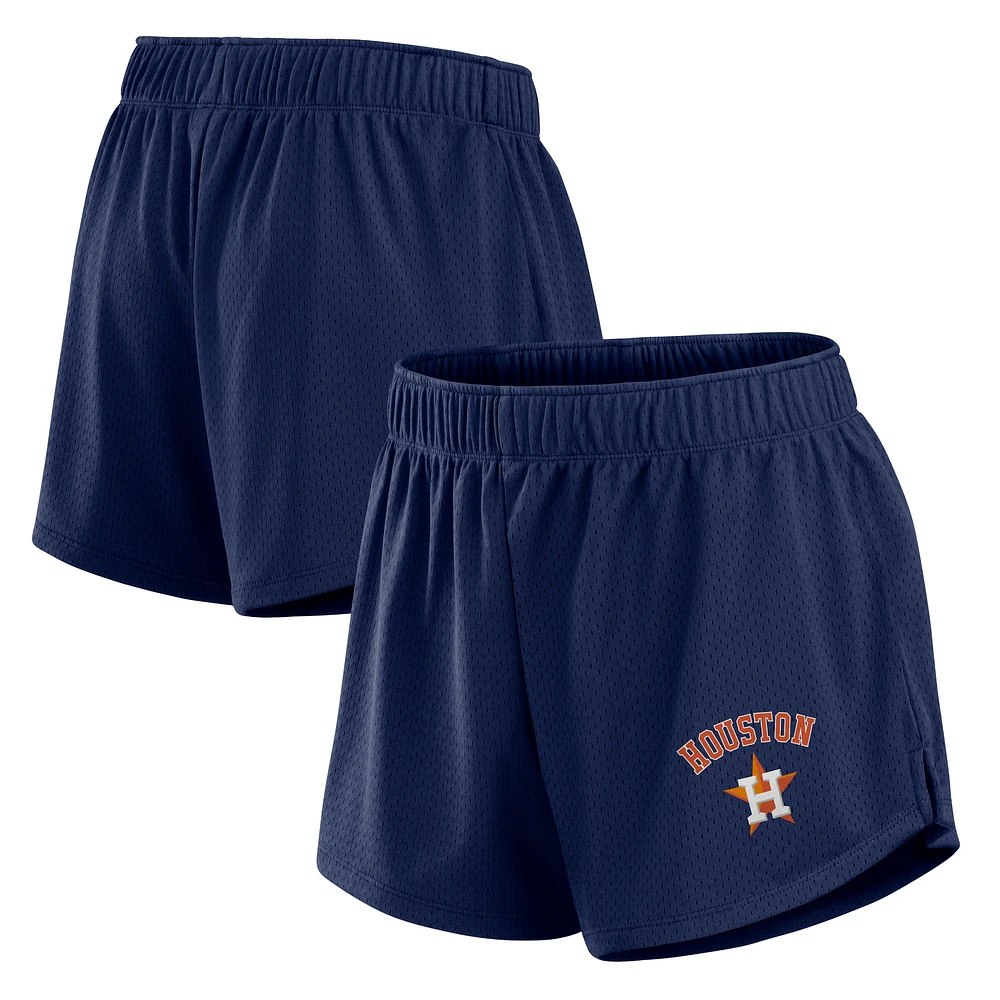 Short en maille Fanatics bleu marine Houston Astros pour femmes