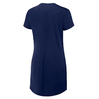 Women's Fanatics Navy Houston Astros Ruched Drape T-Shirt Dress